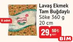 SÖKE LAVAŞ EKMEK TAM BUĞDAYLI 20 CM 360 G fiyat ve kampanya bilgisi